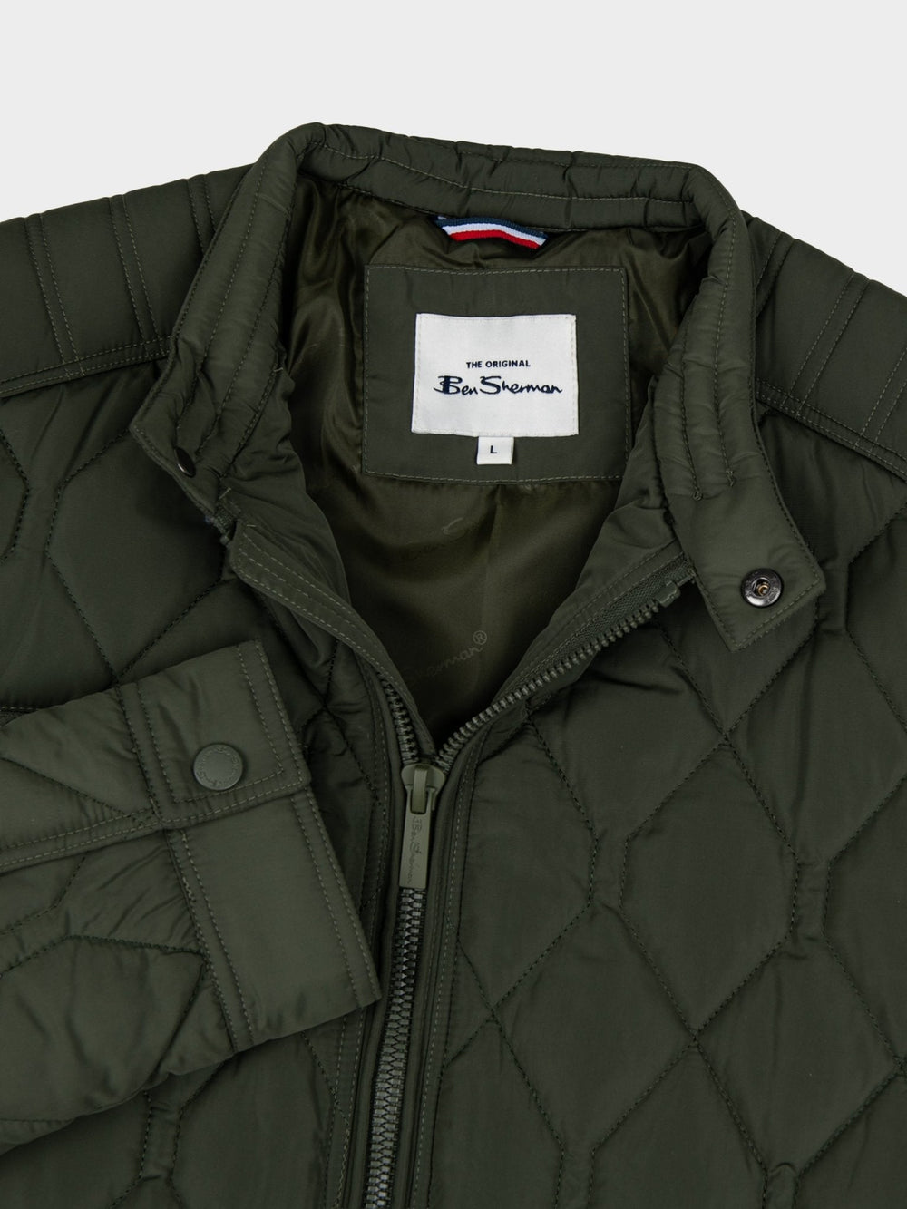 Quilted Bomber Jacket - Olive - view 2