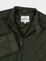 Quilted Bomber Jacket - Olive