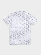 BEN TAR ALL OVER PRINT POLO - WHITE