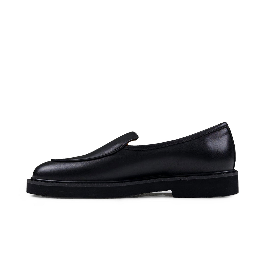 Camden Leather Slip On - Black