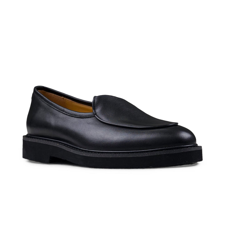 Camden Leather Slip On - Black