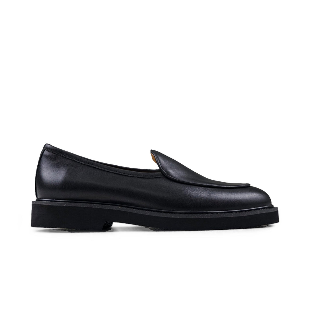 Camden Leather Slip On - Black