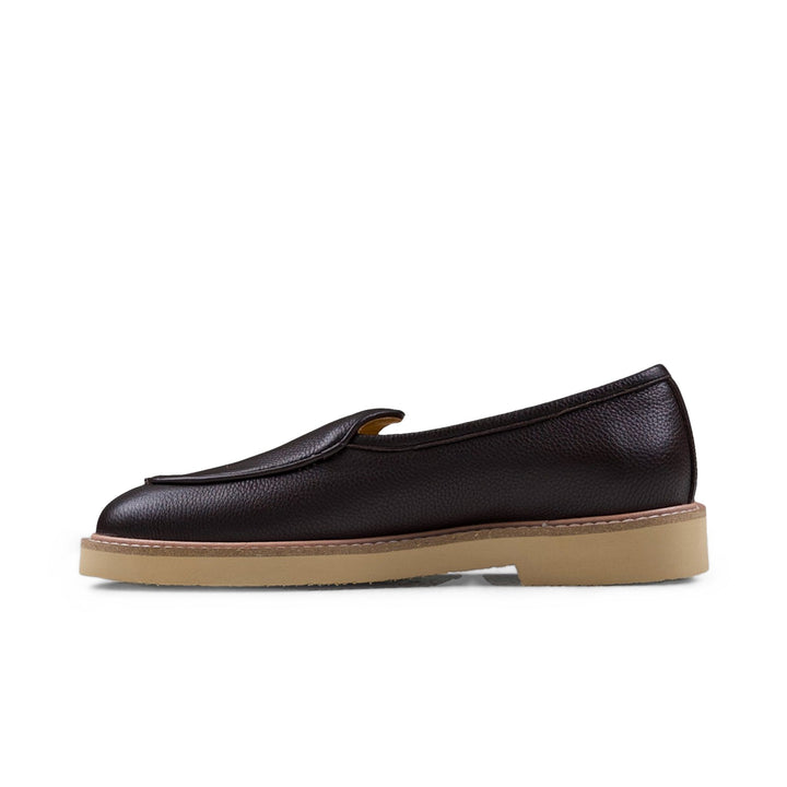 Camden Leather Slip On - Coffee Cream