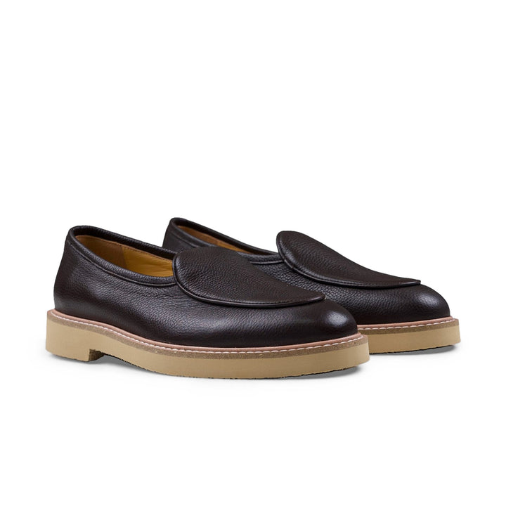 Camden Leather Slip On - Coffee Cream