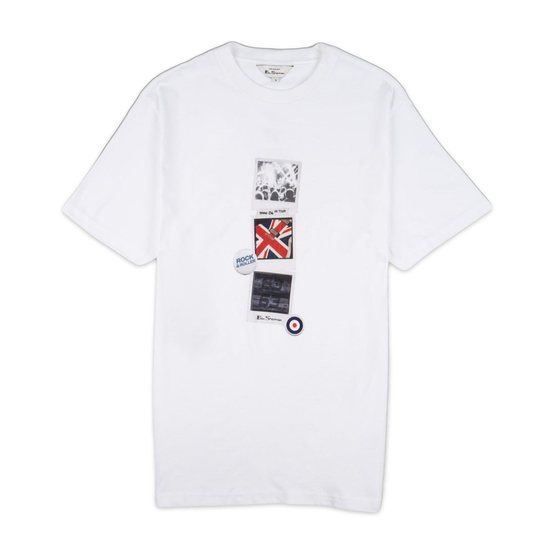 Brit Pop Throwback Tee Shirt - White