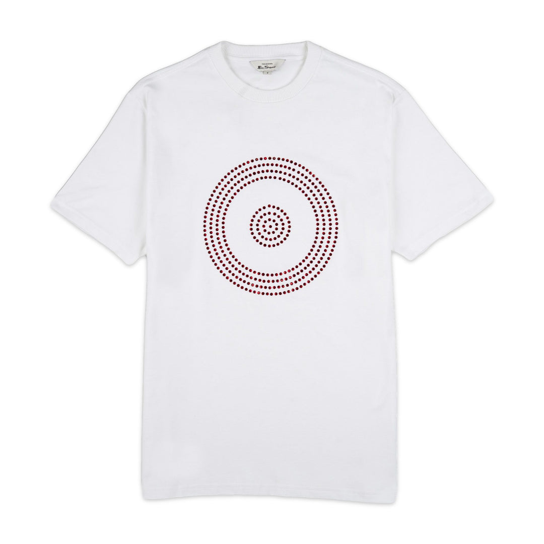 TARGET BLING TEE SHIRT - WHITE RED