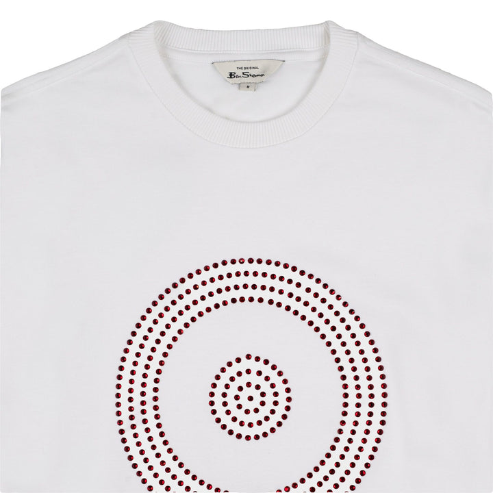 TARGET BLING TEE SHIRT - WHITE RED