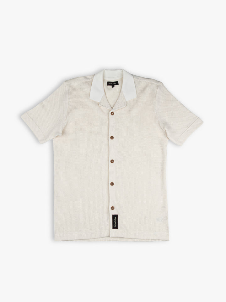 Cuba Libre Bastion Knit Shirt in Cream — men&