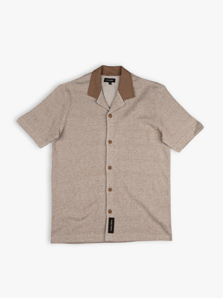 Cuba Libre Bastion Knit Shirt in Tobacco — men&