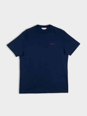 Ben Sherman New Port Navy T-Shirt - Classic crew neck tee with embroidered logo on chest
