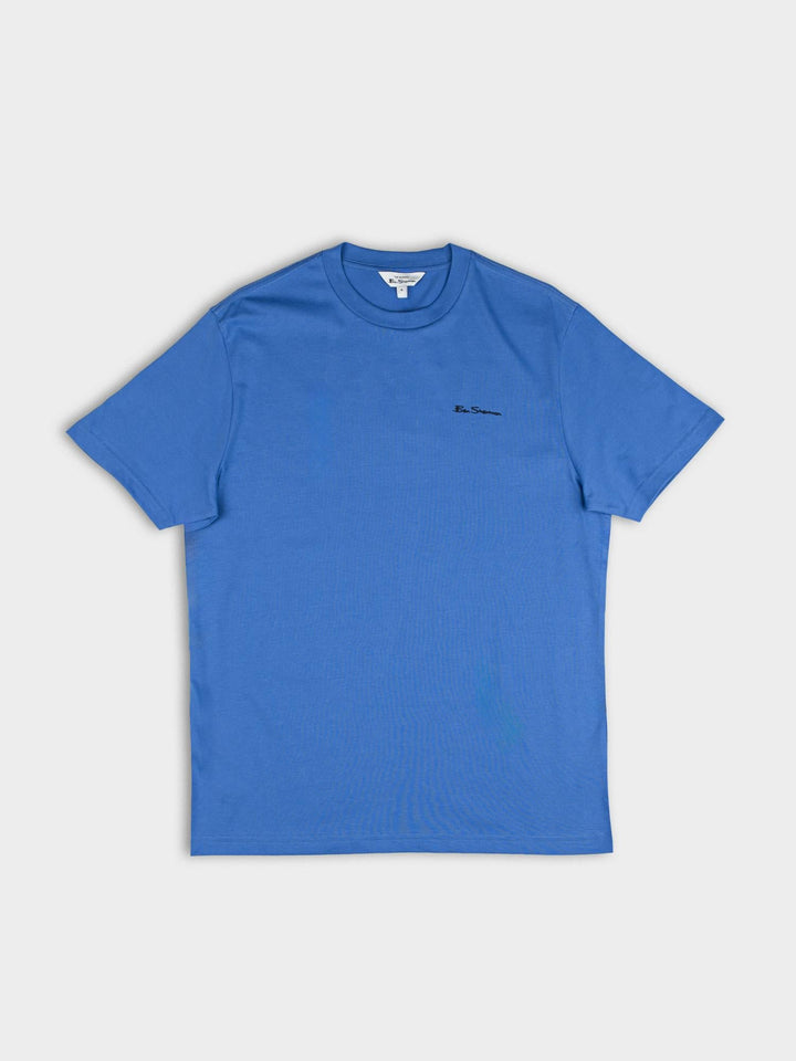 Ben Sherman Scotdale Blue T-Shirt - Classic crew neck tee with embroidered logo on chest