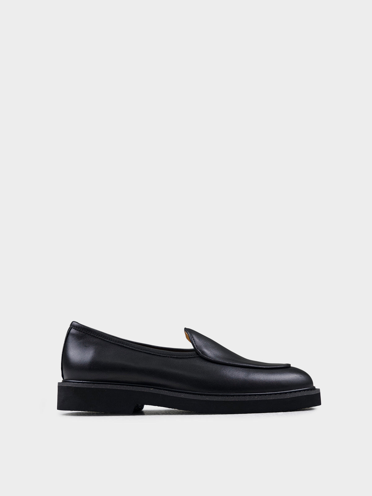 CAMDEN LEATHER SLIP ON - BLACK
