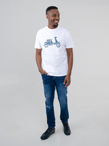 Brand Scooter Tee - White