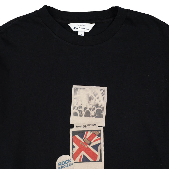 Brit Pop Throwback Tee Shirt - Black