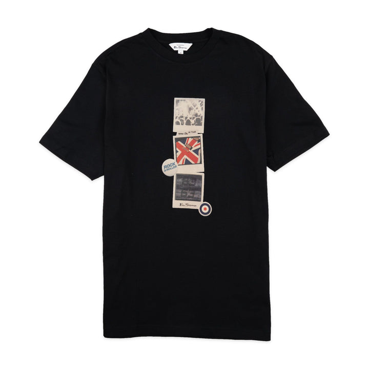 Brit Pop Throwback Tee Shirt - Black