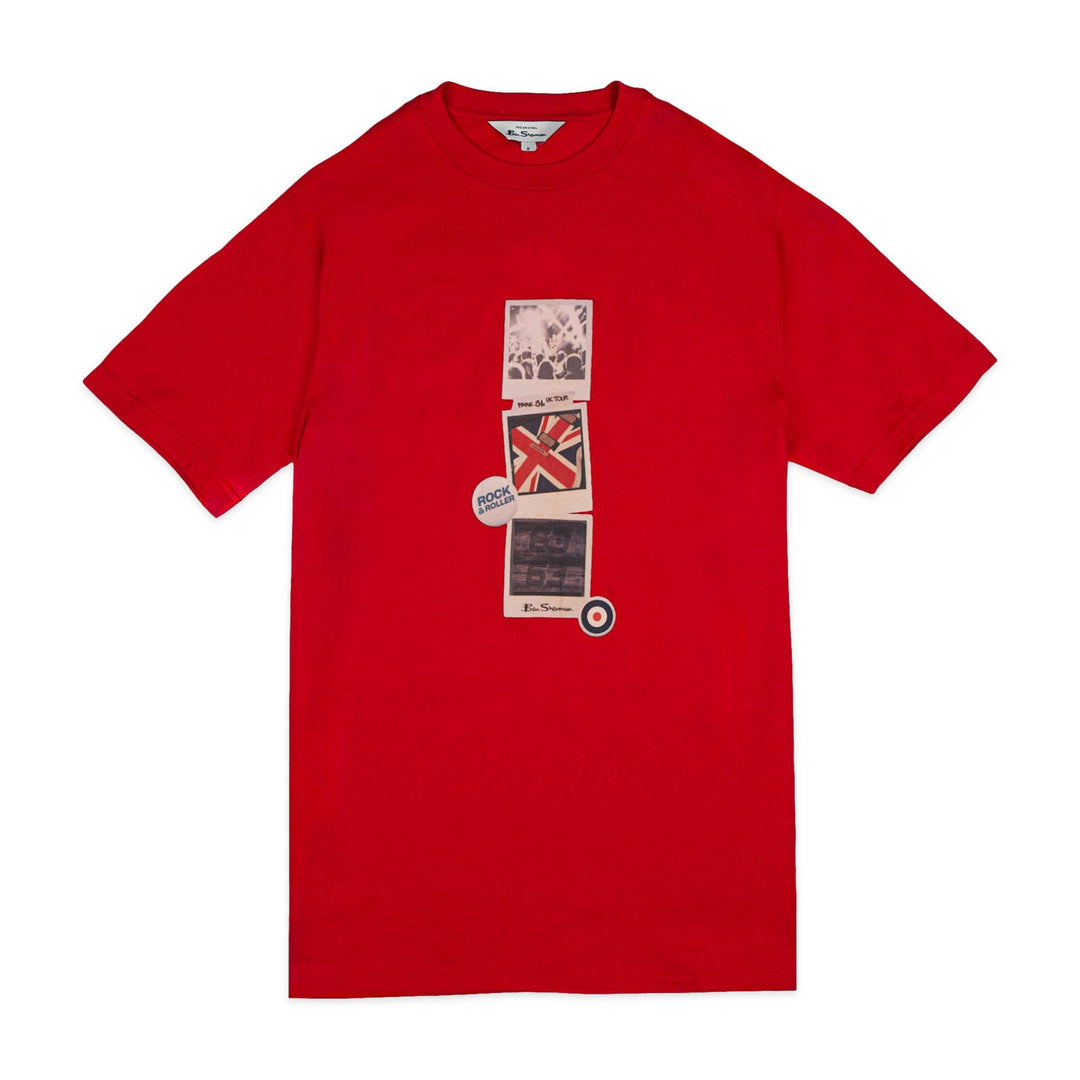 Brit Pop Throwback Tee Shirt - Red
