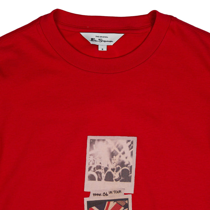 Brit Pop Throwback Tee Shirt - Red