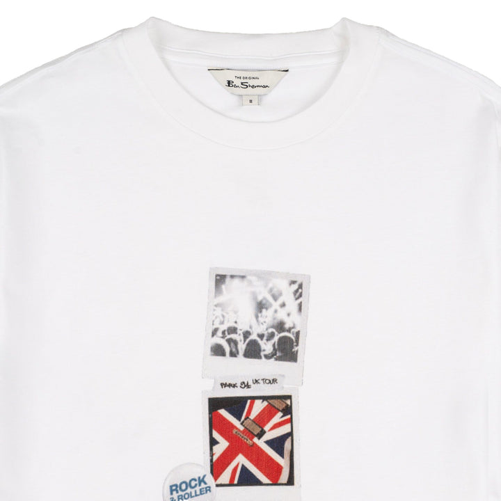 Brit Pop Throwback Tee Shirt - White