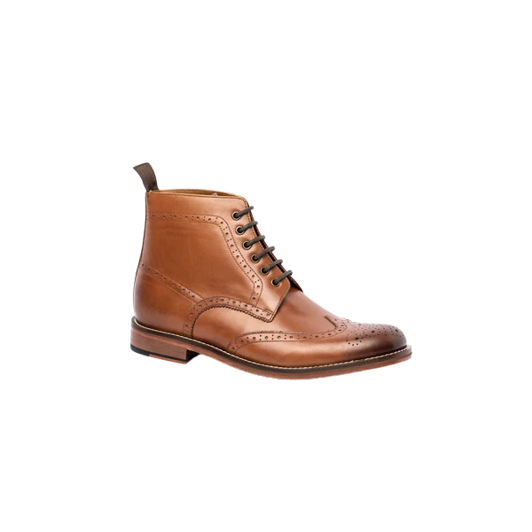 Brogue Boot (Leather) - Tan - CM1110
