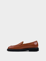 CAMDEN LEATHER SLIP ON - WALNUT