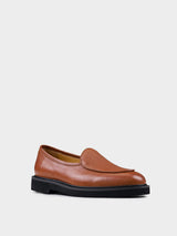 CAMDEN LEATHER SLIP ON - WALNUT