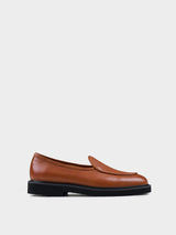CAMDEN LEATHER SLIP ON - WALNUT