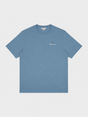 Ben Sherman Essential target print crew neck t-shirt in Cassidy blue – front view
