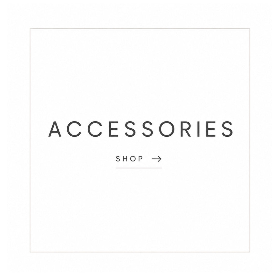 "Accessories" category tile with a shop link, on a plain white background.