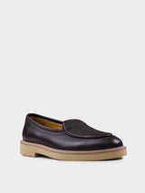 CAMDEN LEATHER SLIP ON - COFFEE
