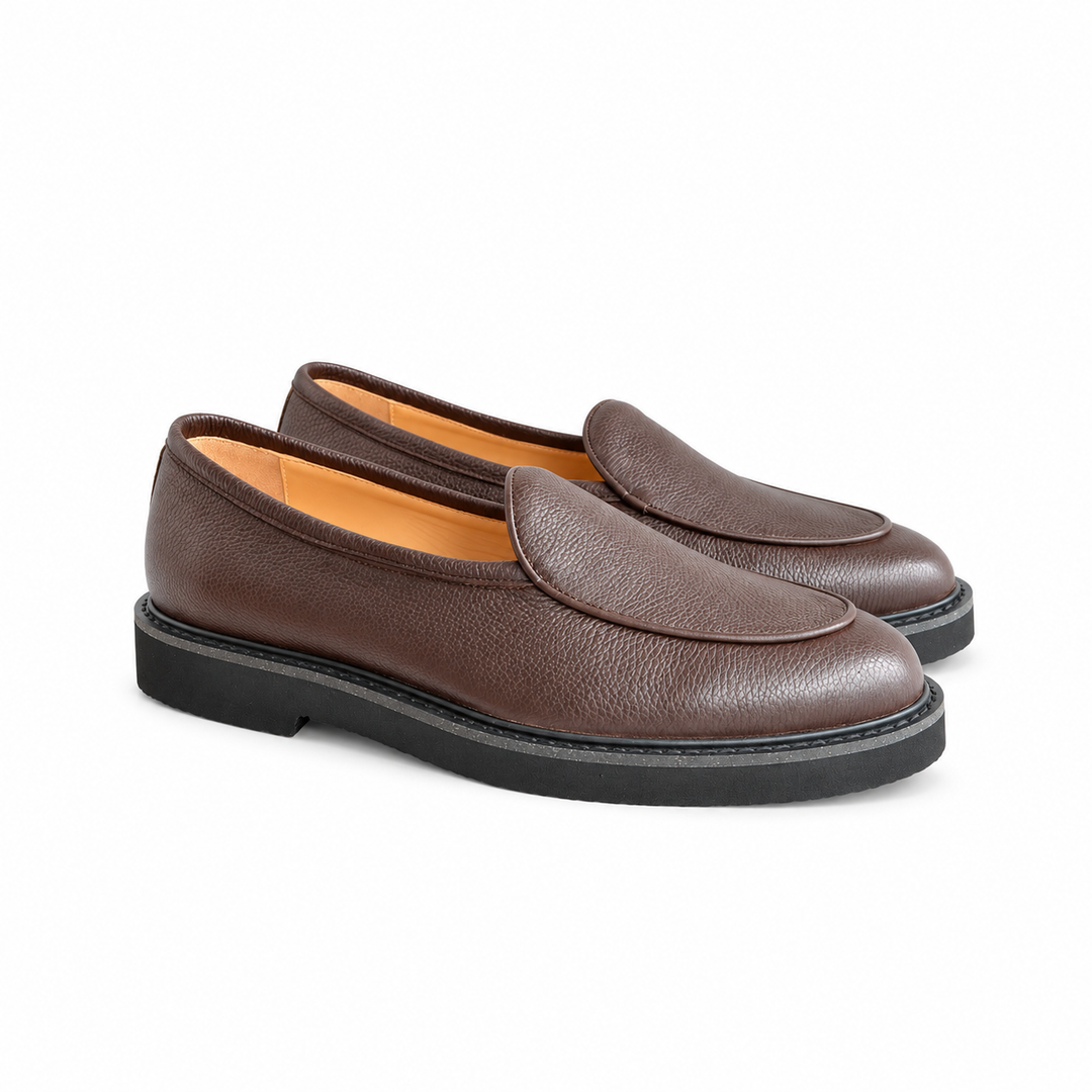 Camden Leather Slip On - Coffee Black