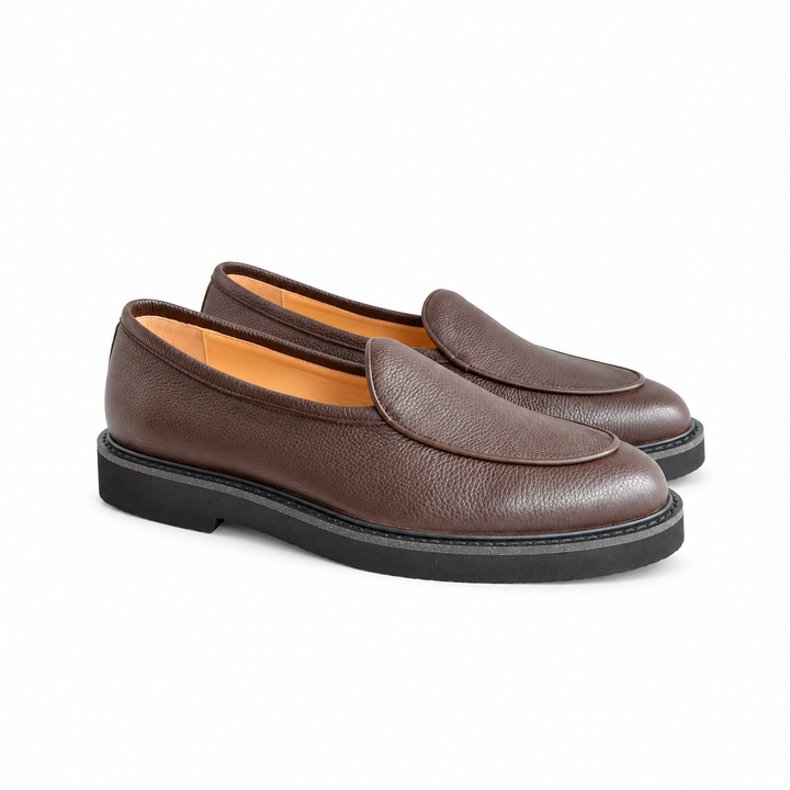 Camden Leather Slip On - Coffee Black