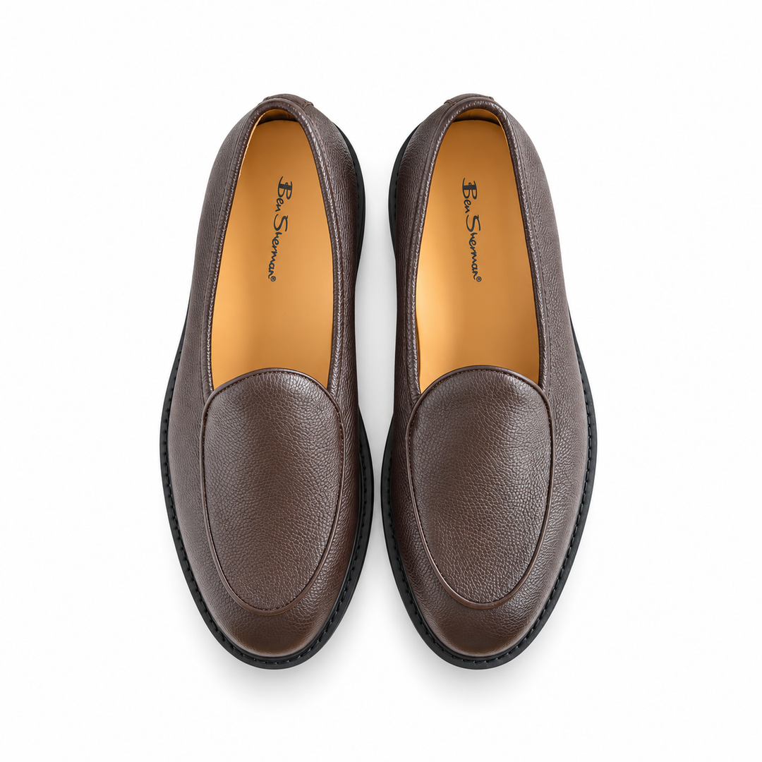 Camden Leather Slip On - Coffee Black