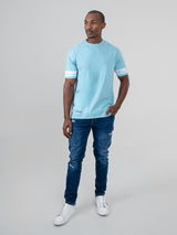 Color Block Tee - Retro Blue