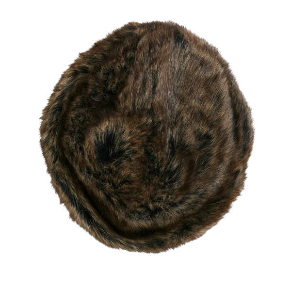 Cossack Faux Fur Hat - Black / Brown - view 2