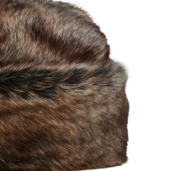 Cossack Faux Fur Hat - Black / Brown