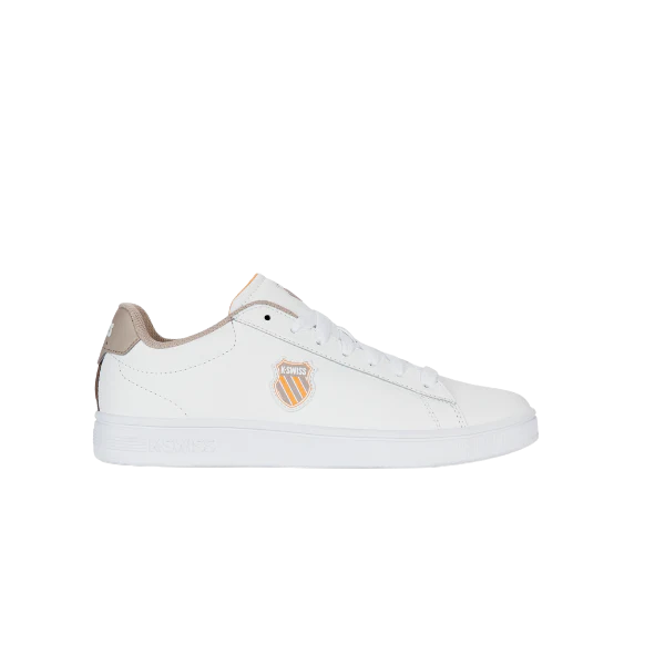 Court Shield II - White / Taupe / Jurassic Gold