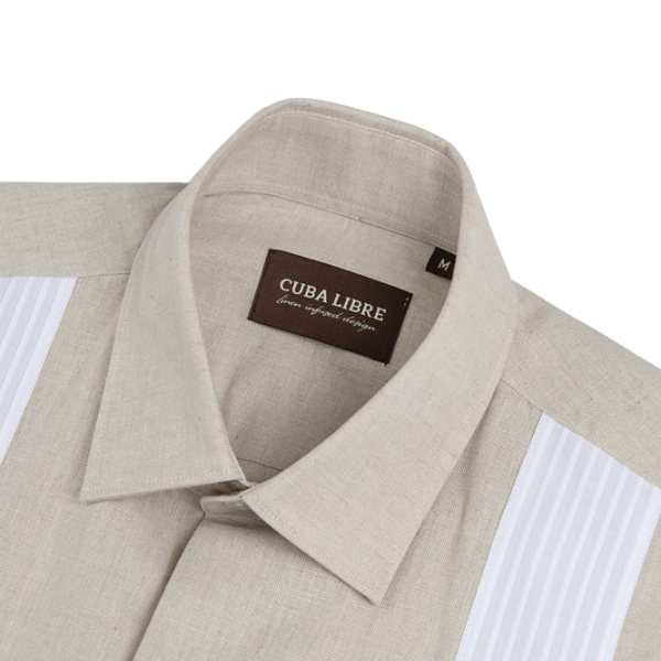 Cuba Libre Adlofo Short Sleeve Linen Shirt - Natural White