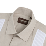 Cuba Libre Adlofo Short Sleeve Linen Shirt - Natural White