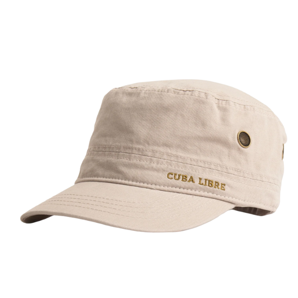 Cuba Military Cap - Stone - view 2