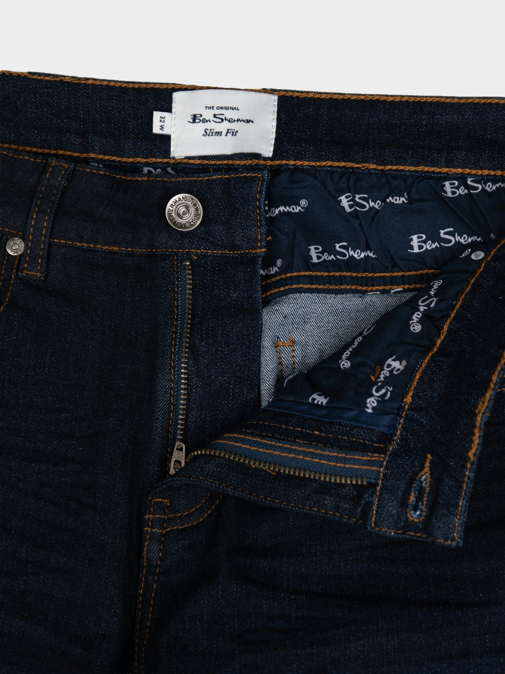 Slim Fit Garment wash Coated Spray - Dark Indigo - view 2