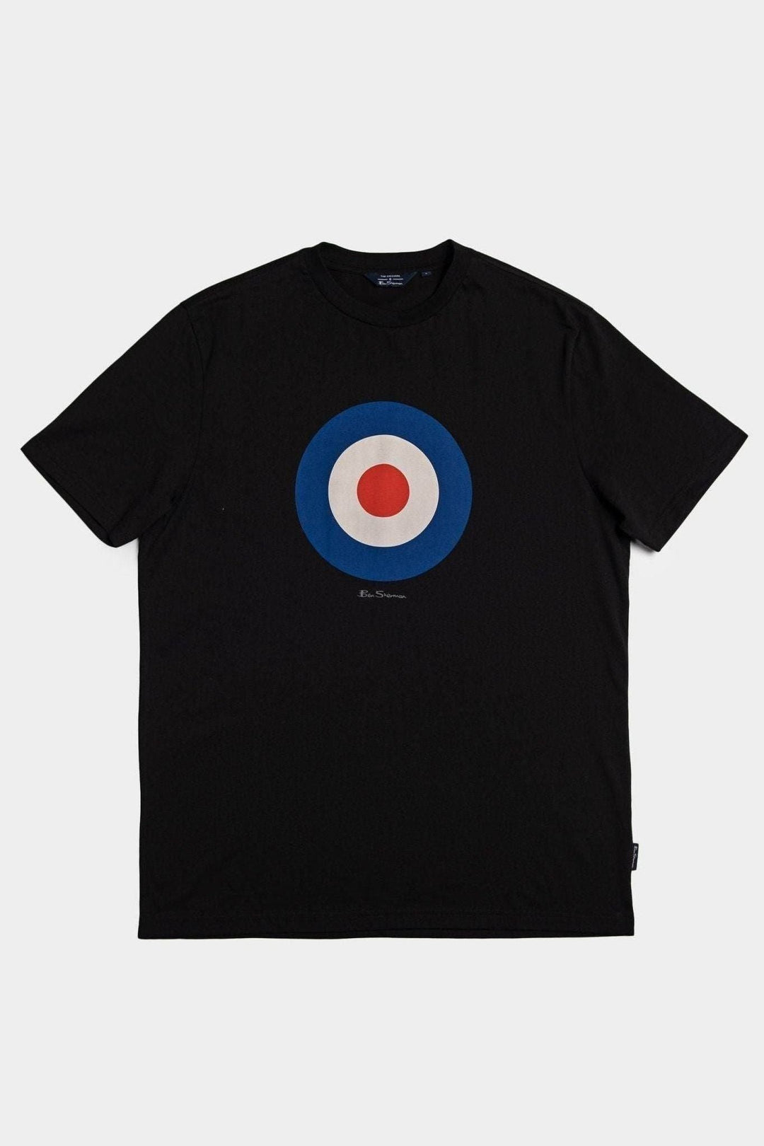 Ben Sherman Target Tee Black Flat Lay - Signature Mod Target Logo T-Shirt Product Shot