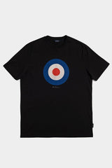 Ben Sherman Target Tee Black Flat Lay - Signature Mod Target Logo T-Shirt Product Shot