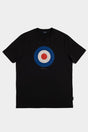 Ben Sherman Target Tee Black Flat Lay - Signature Mod Target Logo T-Shirt Product Shot