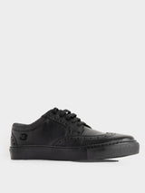 B Leather Brogue  - Black