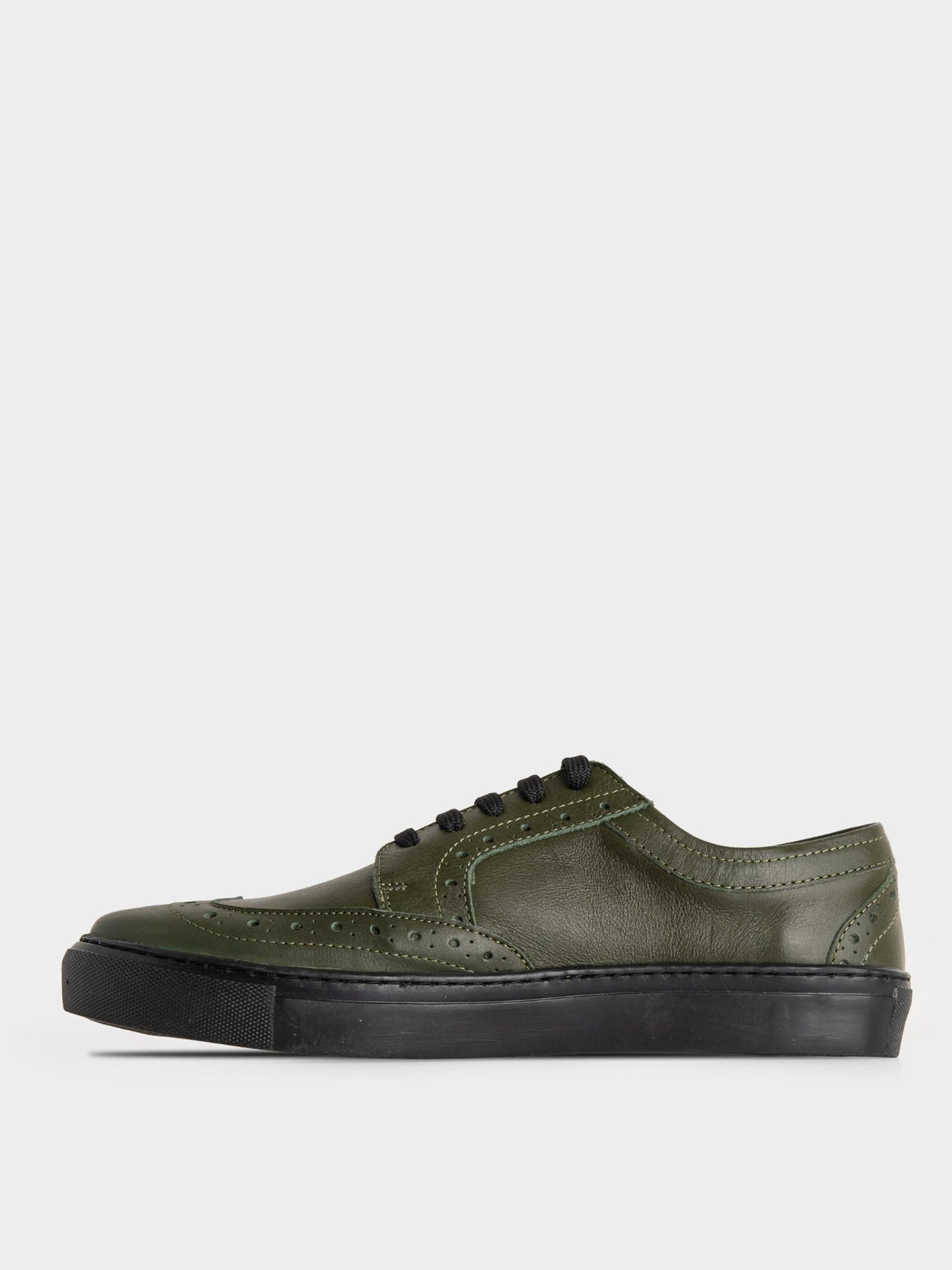 B Leather Brogue  - Moss