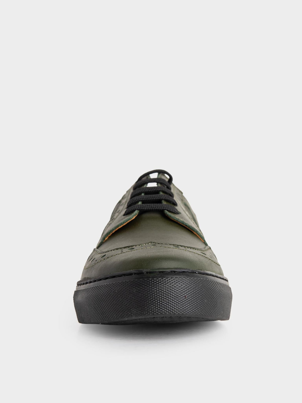 B Leather Brogue  - Moss