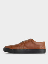 B Leather Brogue  - Tobacco
