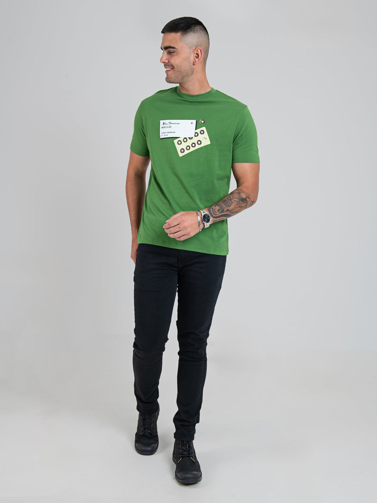Music life Tee - Elm Green