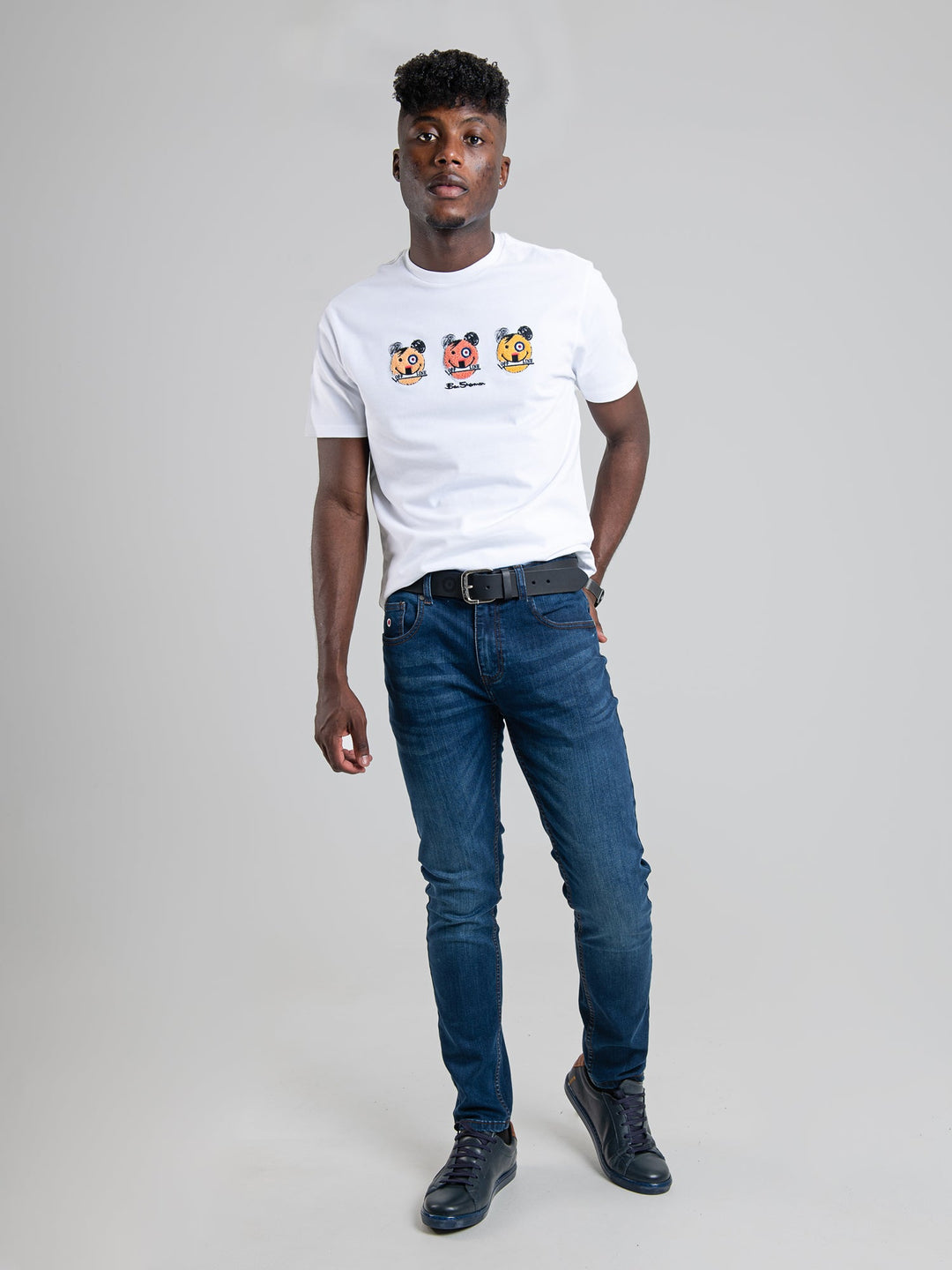 Essentials Slim Fit Denim - Mid Blue - view 3