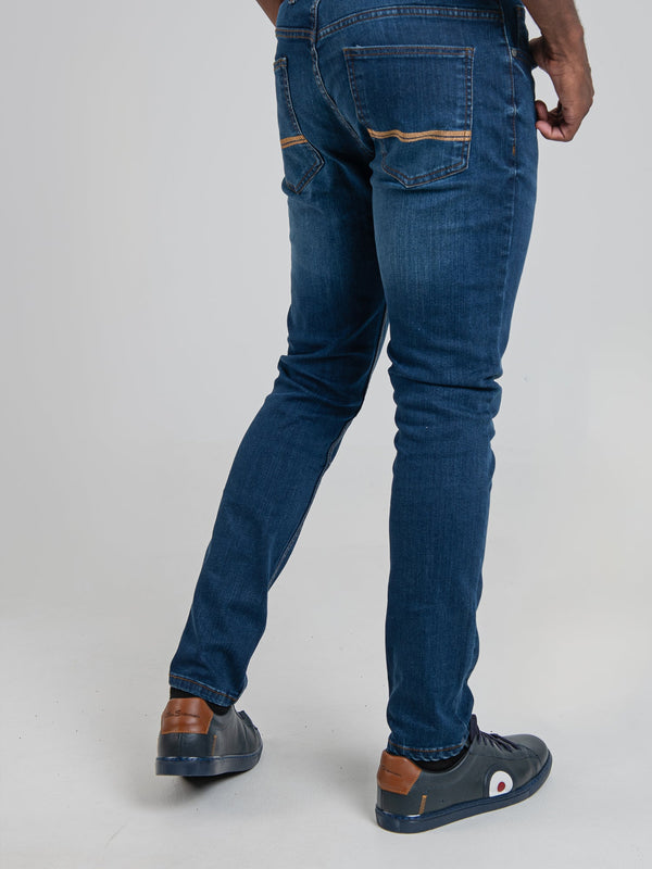 Essentials Slim Fit Denim - Mid Blue